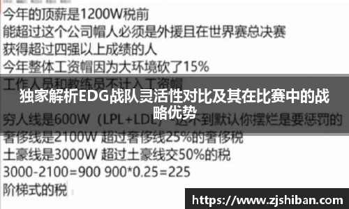 独家解析EDG战队灵活性对比及其在比赛中的战略优势